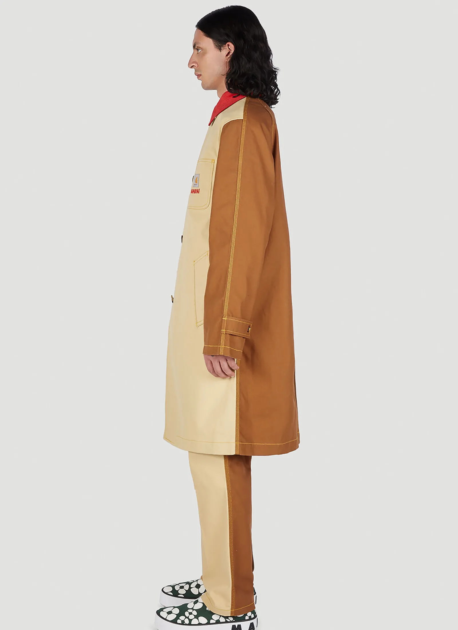 Men Marni x Carhartt Coats^Colour Block Panel Coat
