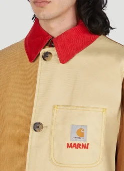 Men Marni x Carhartt Coats^Colour Block Panel Coat