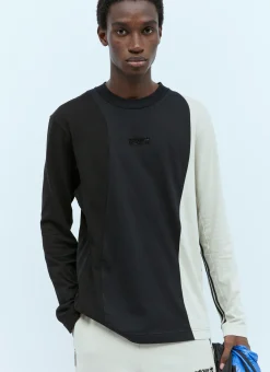 Men Moncler x adidas Originals T-Shirts^Colour-Block Long Sleeve T-Shirt