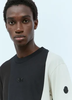 Men Moncler x adidas Originals T-Shirts^Colour-Block Long Sleeve T-Shirt