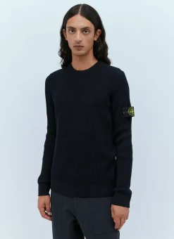 Men Stone Island Knitwear^Compass Patch Knit Sweater