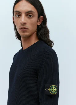 Men Stone Island Knitwear^Compass Patch Knit Sweater