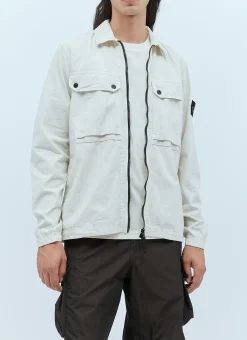 Men Stone Island Shirts^Compass Patch Overshirt
