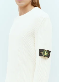 Men Stone Island Knitwear^Compass Patch Rib Sweater
