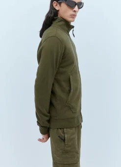 Men Stone Island Sweatshirts^Compass Patch Zip-Up Sweatshirt