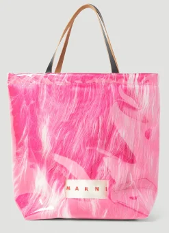 Men Marni Tote Bags^Contained Faux Fur Tote Bag