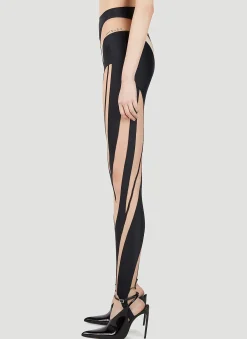 Contrast Cut Out Panel Leggings><noscript><img width=