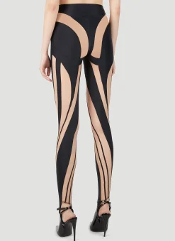 Contrast Cut Out Panel Leggings><noscript><img width=
