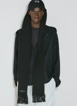 Men Y-3 Hats^Contrast Logo Baseball Cap With Scarf