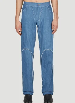 Men Mainline:RUS/Fr.CA/DE Jeans^Contrast Piping Jeans