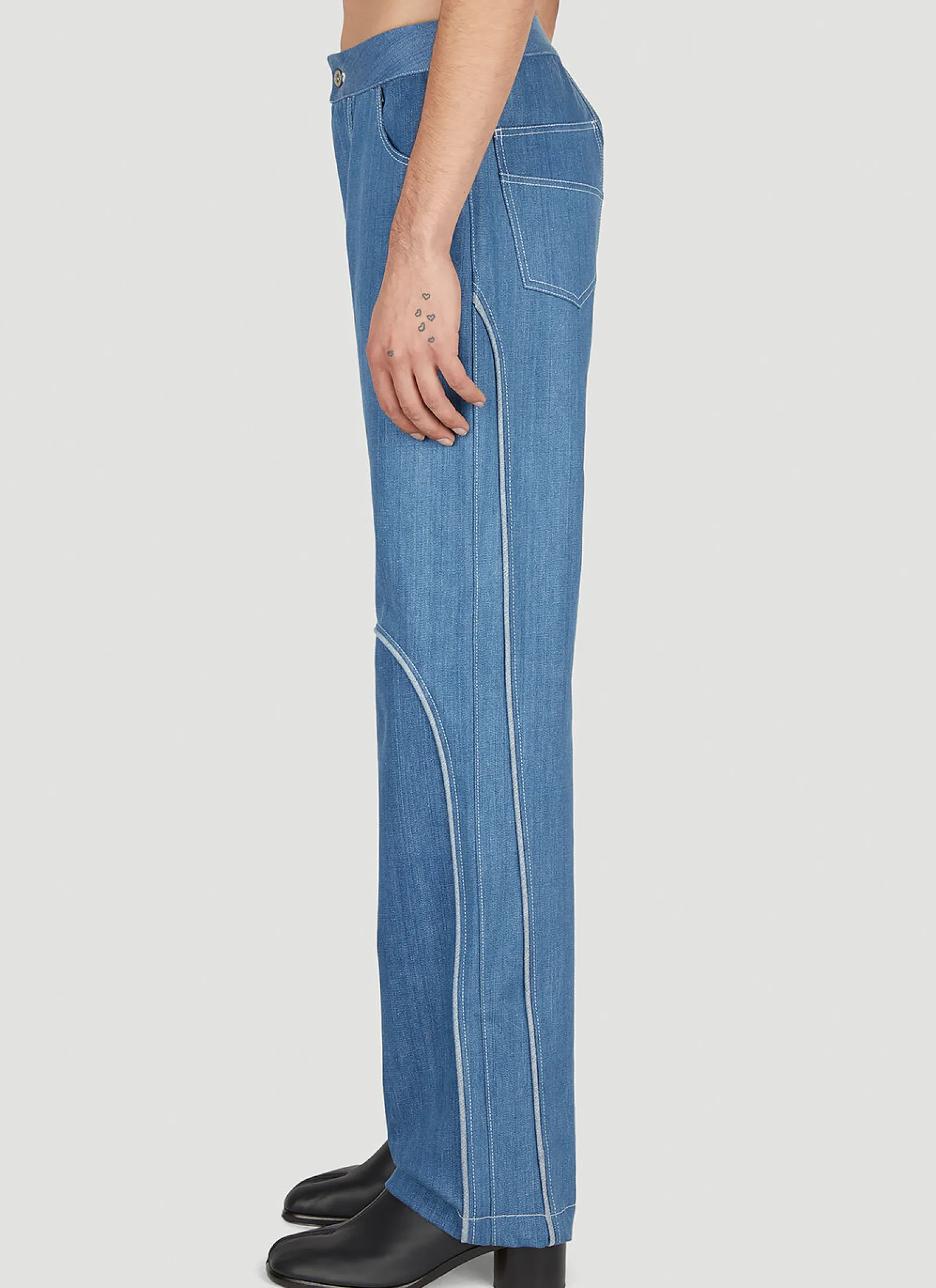 Men Mainline:RUS/Fr.CA/DE Jeans^Contrast Piping Jeans