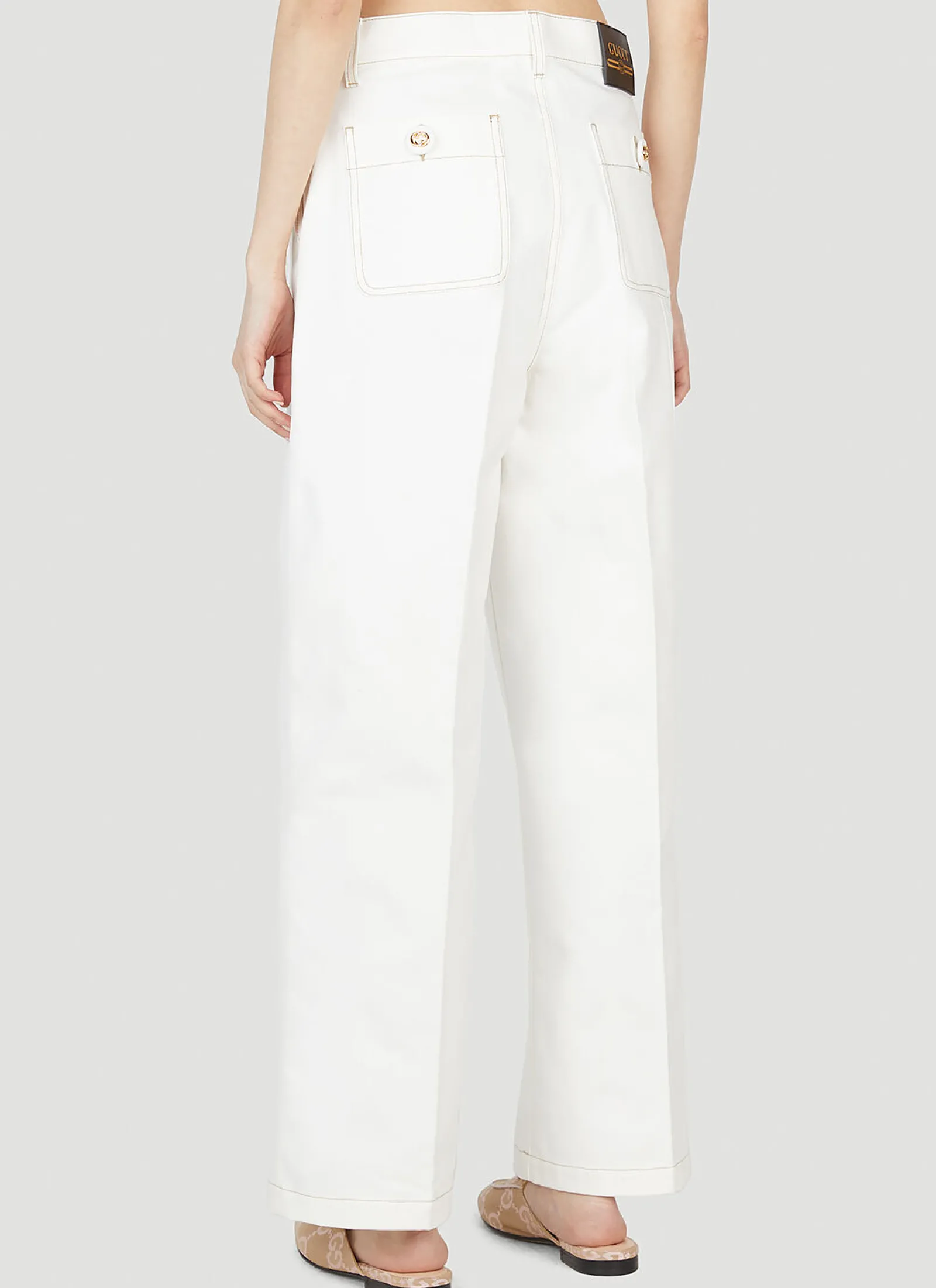 Contrast Topstitching Workwear Jeans>Gucci Outlet