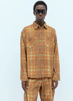 Men ERL Shirts^Corduroy Printed Overshirt