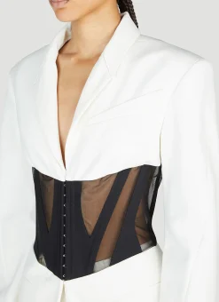 Corset Panel Blazer></noscript>Mugler Online