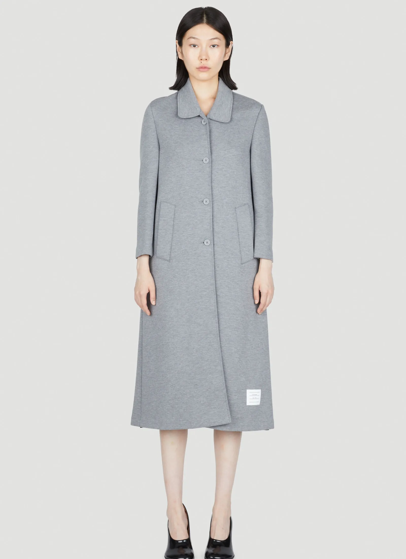 Cotton-Jersey Pea Coat>Thom Browne Sale