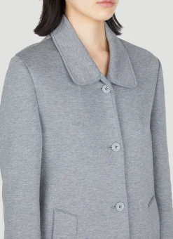 Cotton-Jersey Pea Coat><noscript><img width=