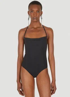 Cowl Neck Swimsuit>Saint Laurent