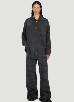 Men MM6 Maison Margiela Jeans^Crease Effect Wide Leg Jeans