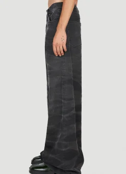 Men MM6 Maison Margiela Jeans^Crease Effect Wide Leg Jeans