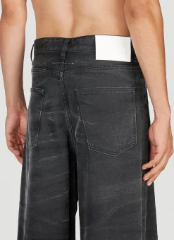 Men MM6 Maison Margiela Jeans^Crease Effect Wide Leg Jeans