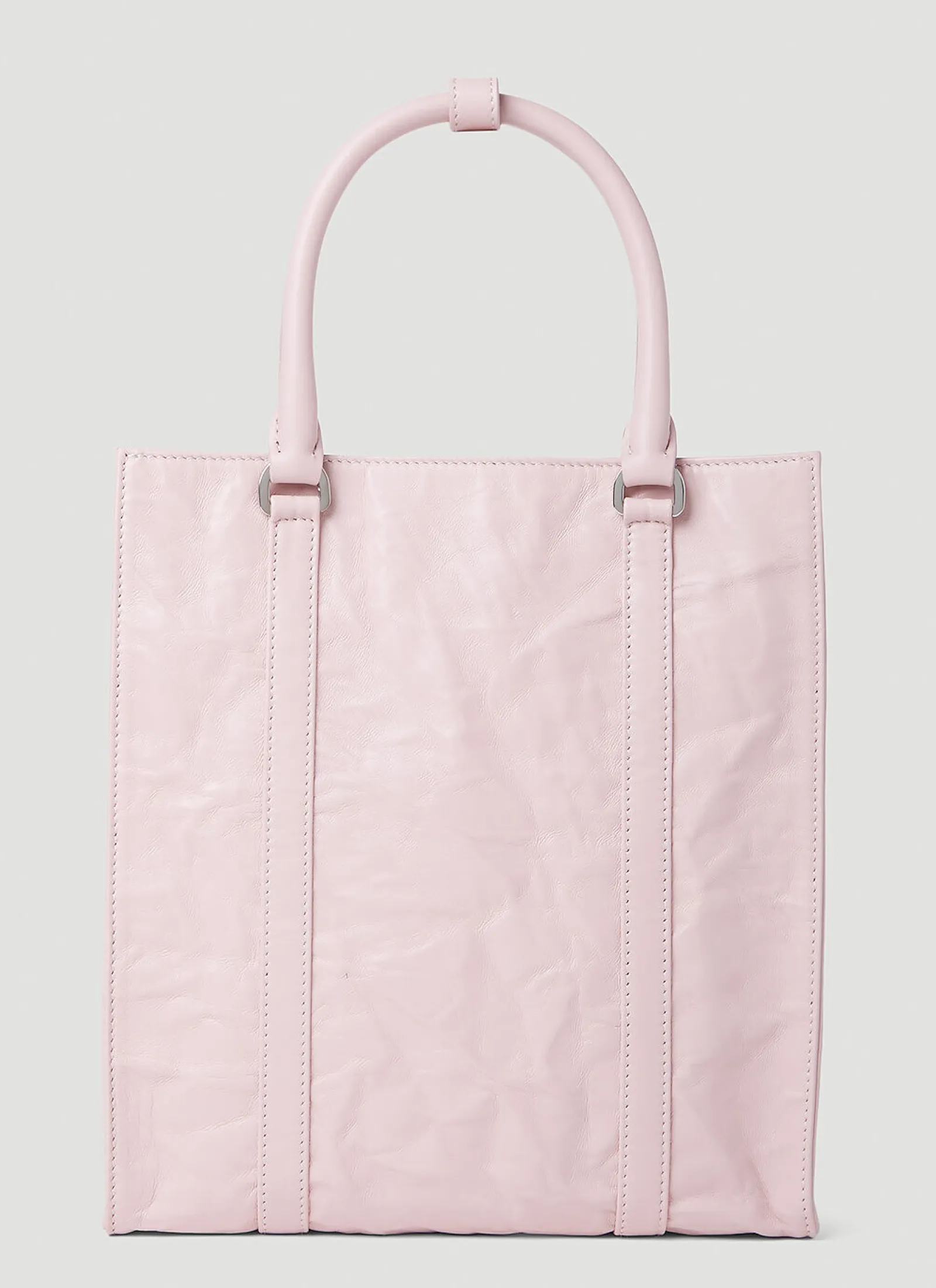 Crinkled Leather Tote Bag>Prada Discount