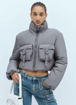 Cropped Cargo Down Jacket>Blumarine New