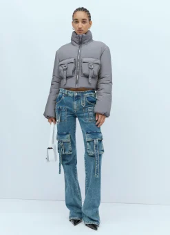 Cropped Cargo Down Jacket>Blumarine New