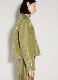 Cropped Glossy Vinyl Jacket><noscript><img width=