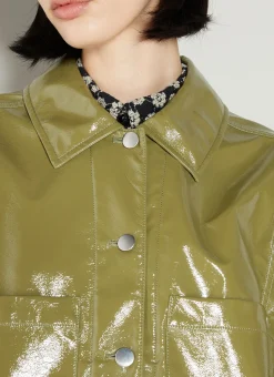 Cropped Glossy Vinyl Jacket><noscript><img width=