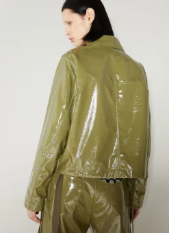 Cropped Glossy Vinyl Jacket><noscript><img width=