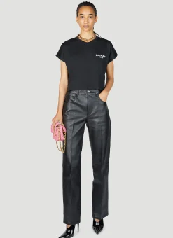 Cropped Logo Print T-Shirt>Balmain Discount