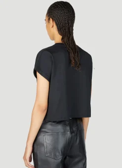 Cropped Logo Print T-Shirt></noscript>Balmain Discount