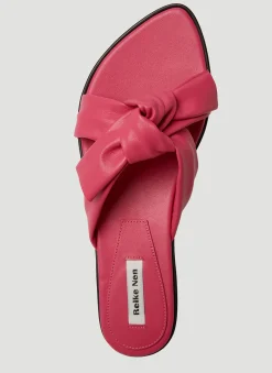 Cross Knotted Flat Sandals><noscript><img width=