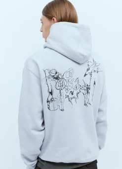 Men ICE & TECHNO Sweatshirts^Cross Logo Print Hooded Sweatshirt