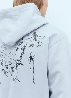 Men ICE & TECHNO Sweatshirts^Cross Logo Print Hooded Sweatshirt