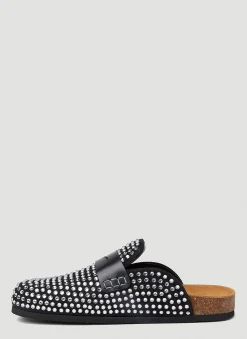 Crystal Backless Penny Loafers><noscript><img width=