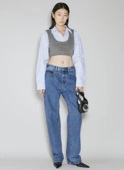 Crystal Embellished Jeans>Alexander Wang