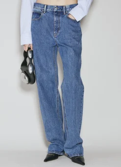 Crystal Embellished Jeans>Alexander Wang