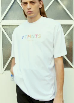 Crystal Embellished Logo T-Shirt>VTMNTS