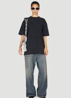 Crystal Embellished Logo T-Shirt>Balenciaga New