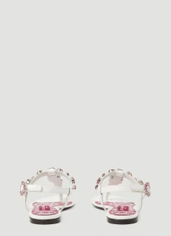 Crystal Embellished Majolica Sandals><noscript><img width=