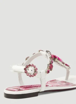 Crystal Embellished Majolica Sandals><noscript><img width=