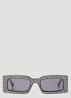Men Gucci Sunglasses^Crystal Embellished Rectangular Sunglasses