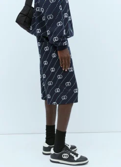 Men Gucci Shorts^Crystal Interlocking G Shorts