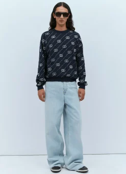 Men Gucci Sweatshirts^Crystal Logo Sweatshirt