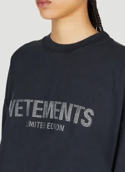Crystal Logo T-Shirt></noscript>VETEMENTS Discount