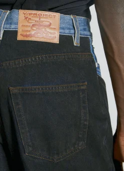 Men Y/Project Jeans^Cut Out Denim Jeans