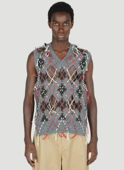 Men Maison Margiela Tops^Cut-Out Knit Gilet