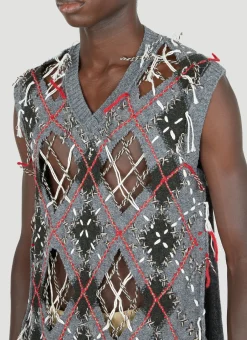 Men Maison Margiela Tops^Cut-Out Knit Gilet
