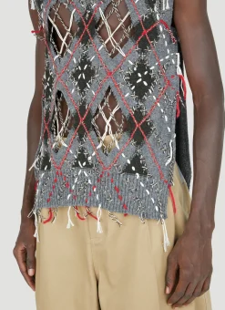 Men Maison Margiela Tops^Cut-Out Knit Gilet